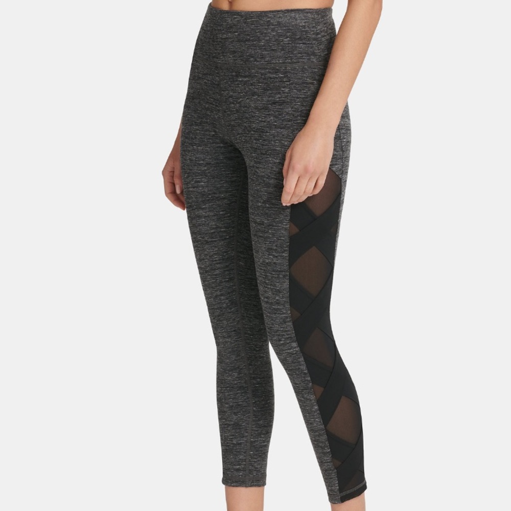 DKNY Mesh Crisscrossed Leggings